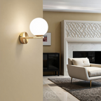 Vellina - wall lamp with white globe