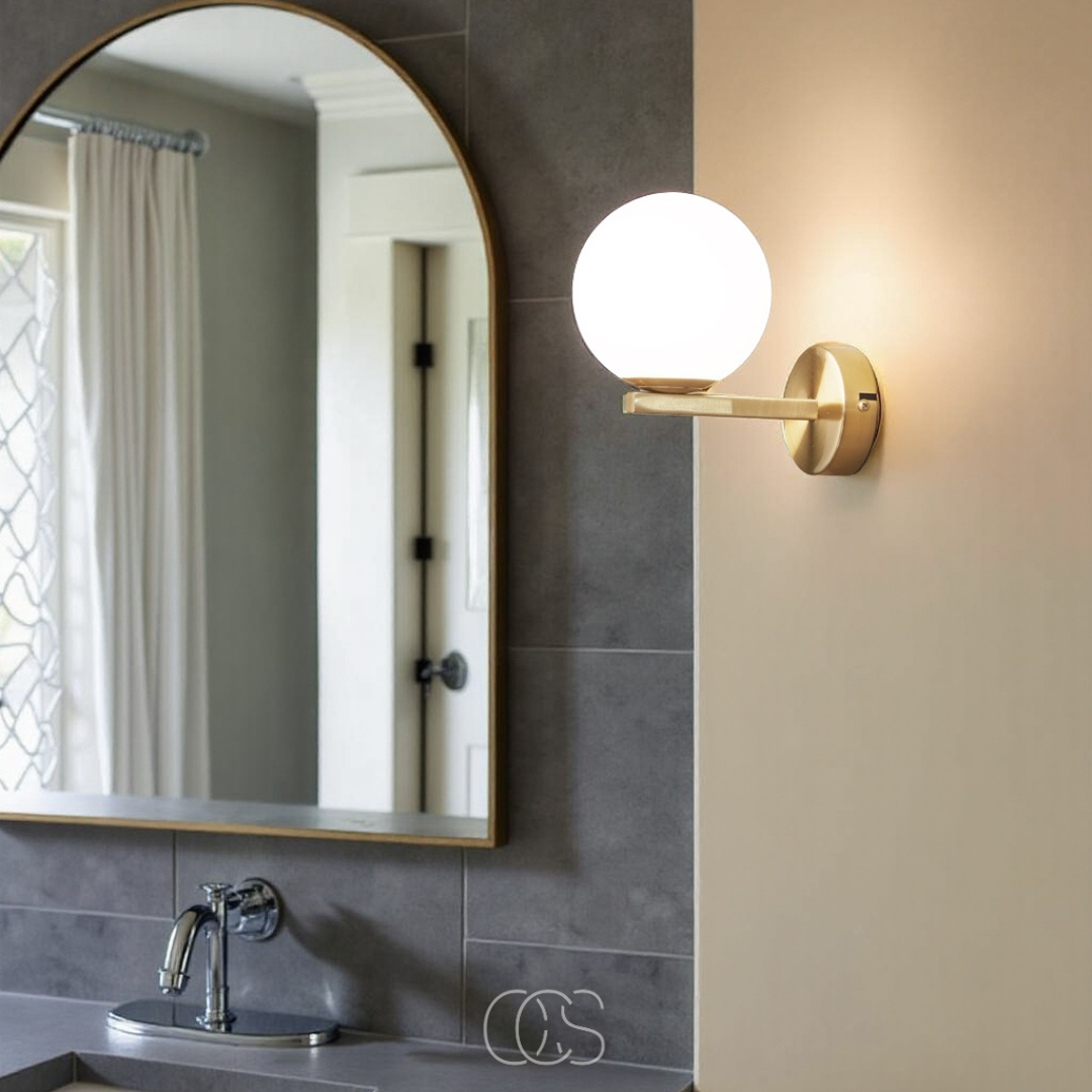 Vellina - wall lamp with white globe
