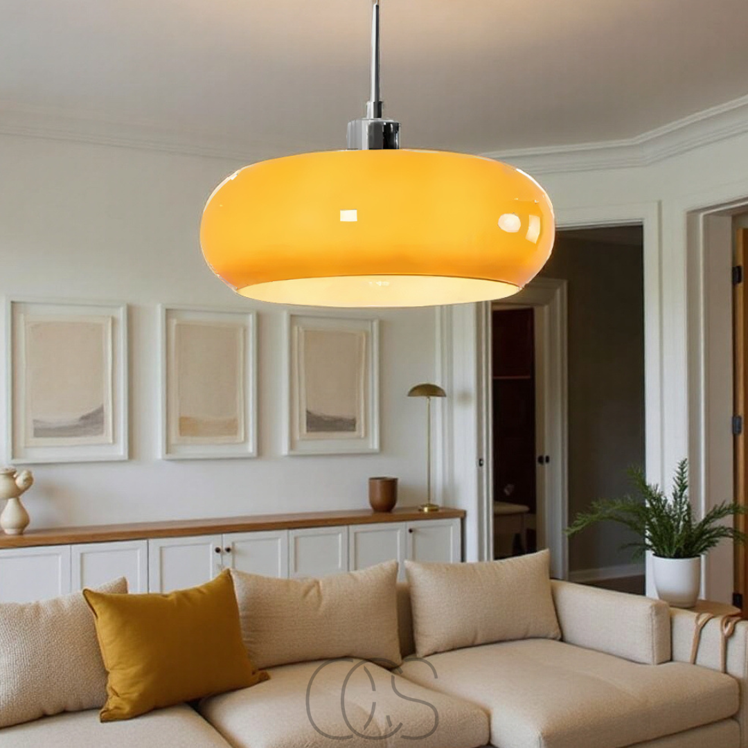 Vellina – Nordic retro pendant lamp - mouth-blown glass & Scandinavian design