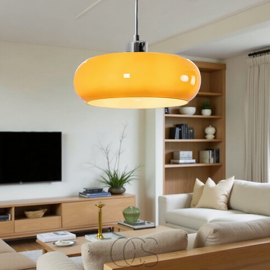 Vellina – Nordic retro pendant lamp - mouth-blown glass & Scandinavian design