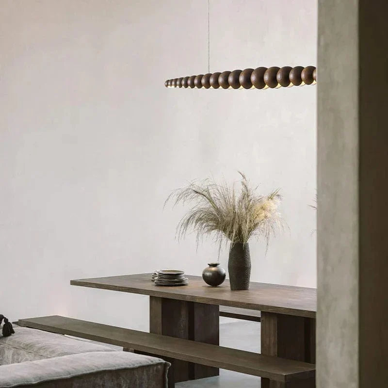Arborcrest Wood Bead Chandelier