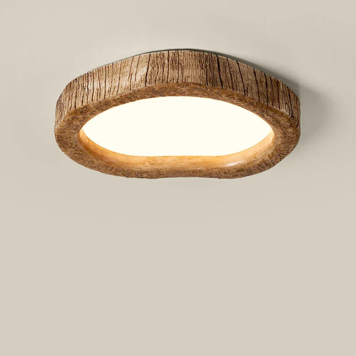 Lampada da soffitto rustica a LED con effetto legno - Auralog