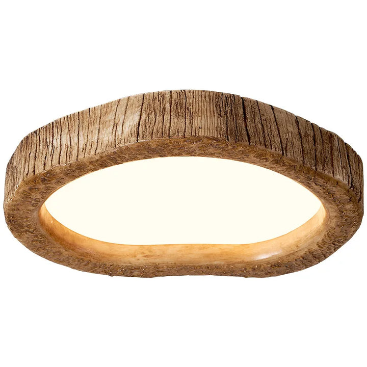 Lampada da soffitto rustica a LED con effetto legno - Auralog