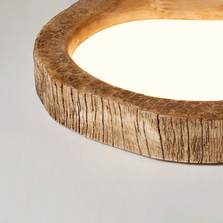 Lampada da soffitto rustica a LED con effetto legno - Auralog