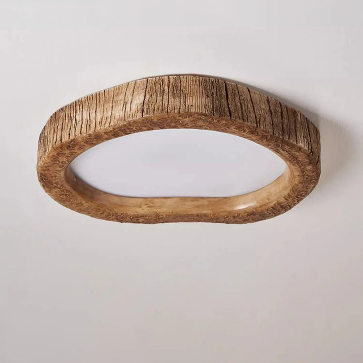 Lampada da soffitto rustica a LED con effetto legno - Auralog