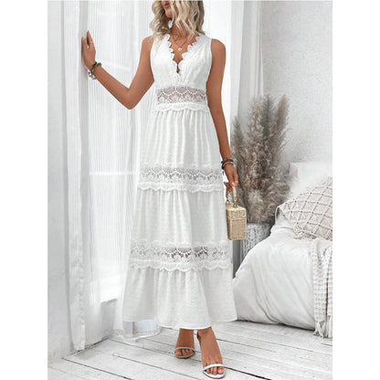 Robe Bohème Blanche – Dentelle & Légèreté
