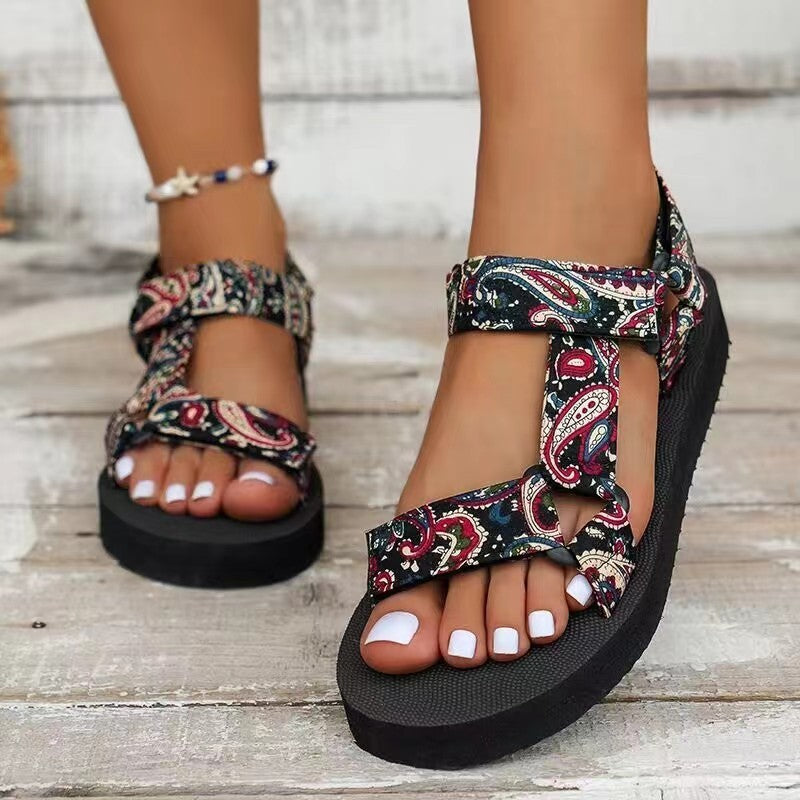 Sandales Bohèmes à Motifs – Confort & Style en Toute Liberté