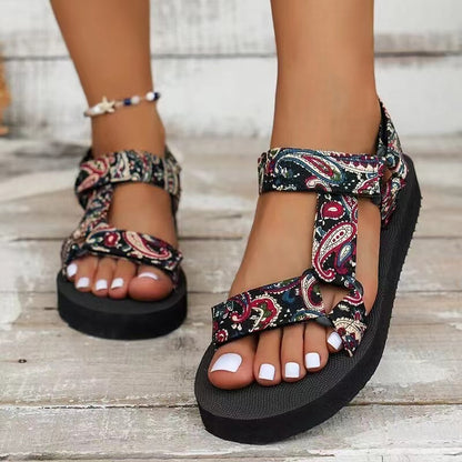 Sandales Bohèmes à Motifs – Confort & Style en Toute Liberté