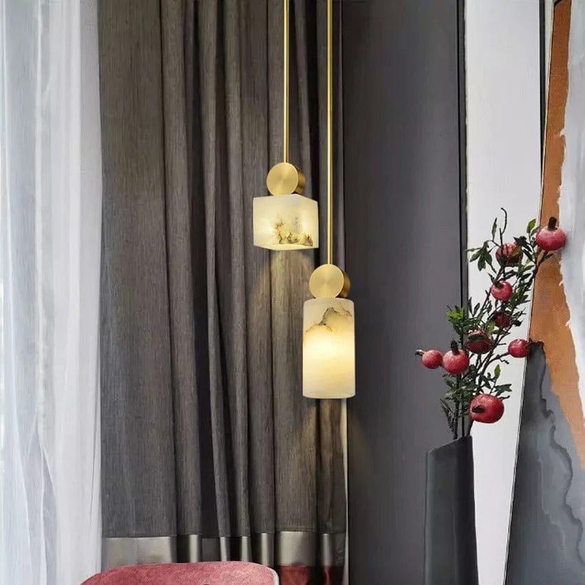Lunetta | Ciondolo in Marmo e Oro