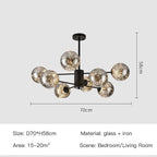 NobleLuminance - Glass Ball Chandelier