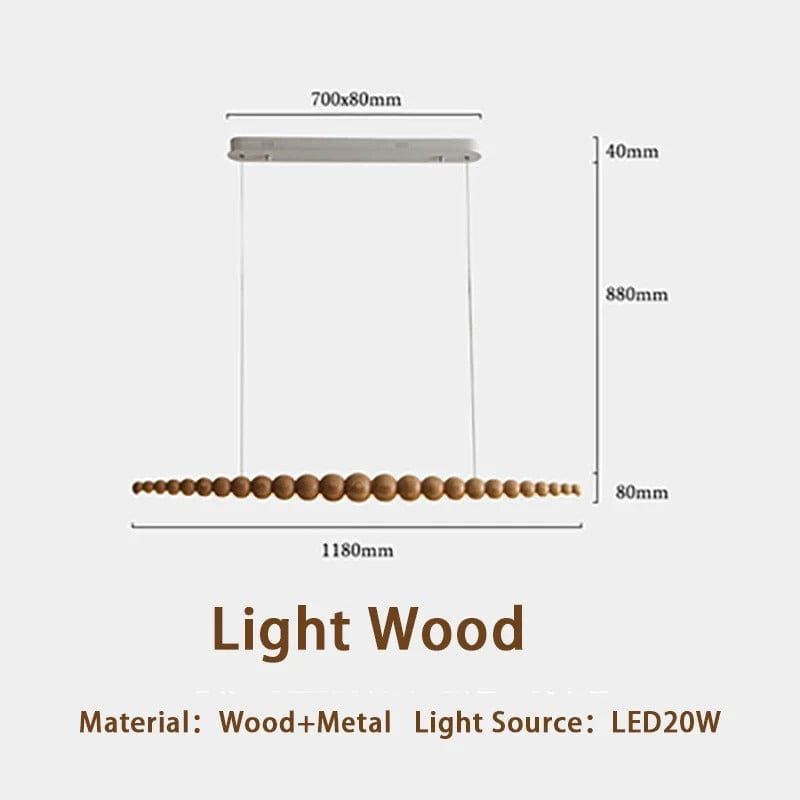 Arborcrest Wood Bead Chandelier