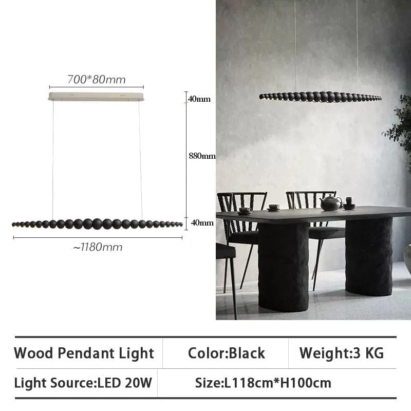 Arborcrest Wood Bead Chandelier