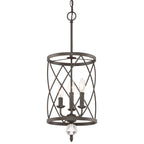 Hearthly | Rustic Three-Light Iron Chandelier