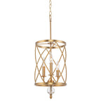 Hearthly | Rustic Three-Light Iron Chandelier