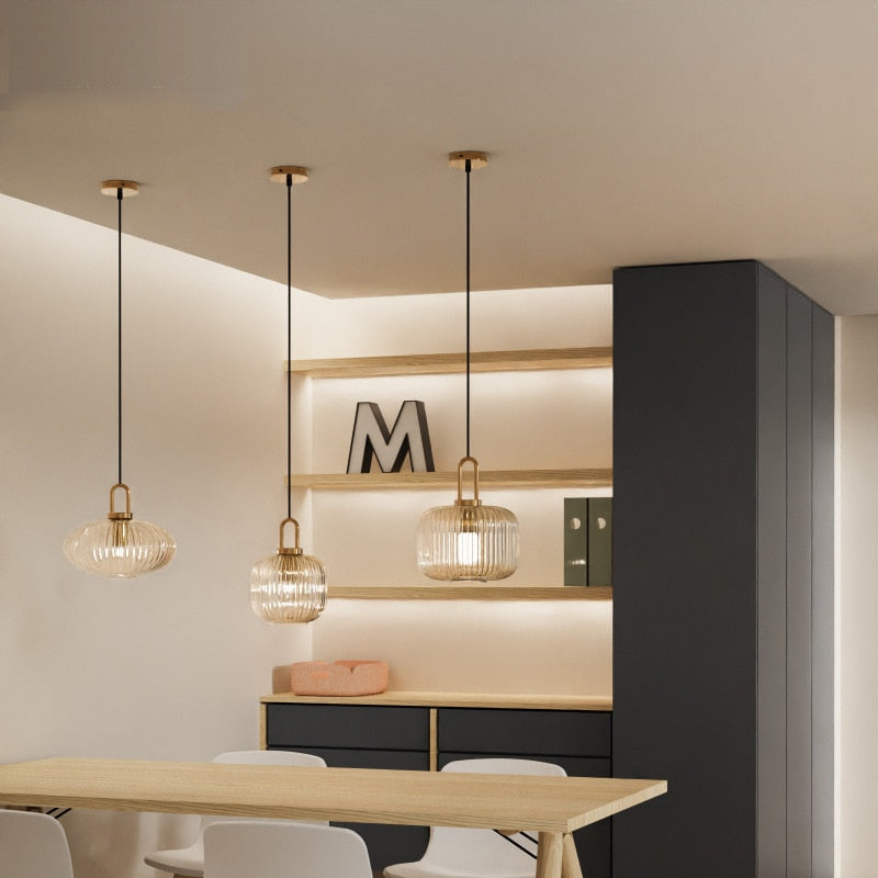 Marisol Vintage Glass Pendant Lights In Art Deco Style