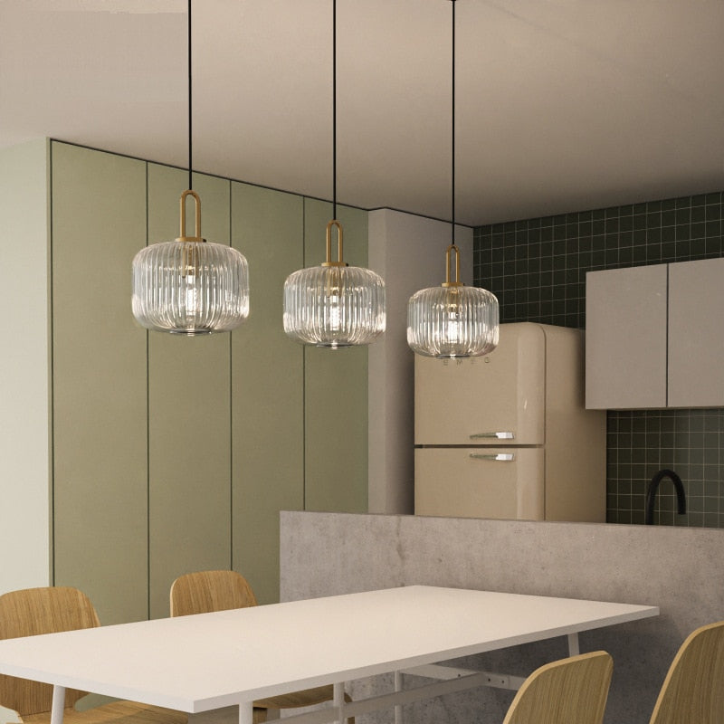 Marisol Vintage Glass Pendant Lights In Art Deco Style